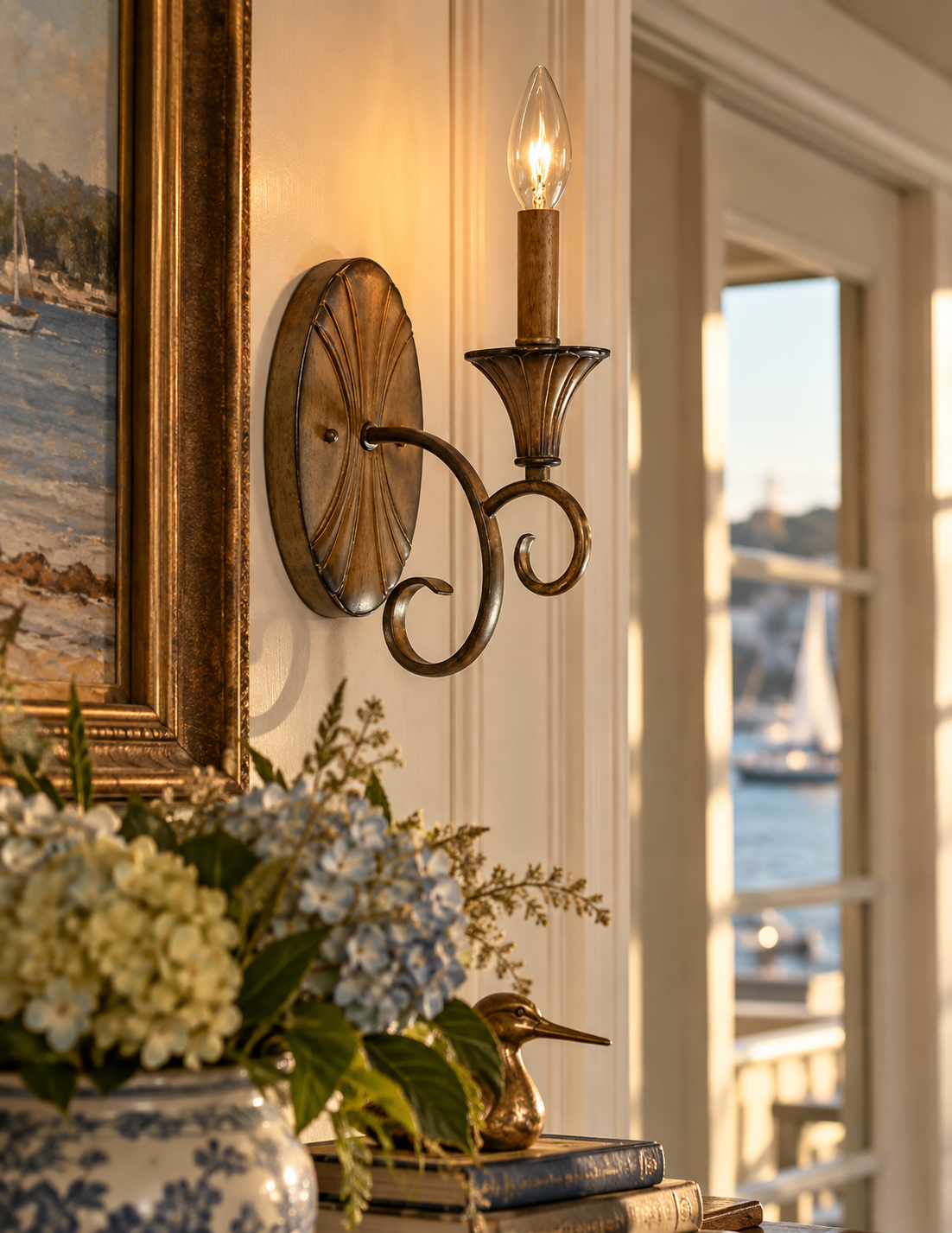 Harbor House Chester Aruba Teak Single-Light Wall Sconce