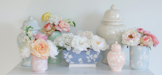Chinoiserie Dreams Vase with 22K Gold Accent