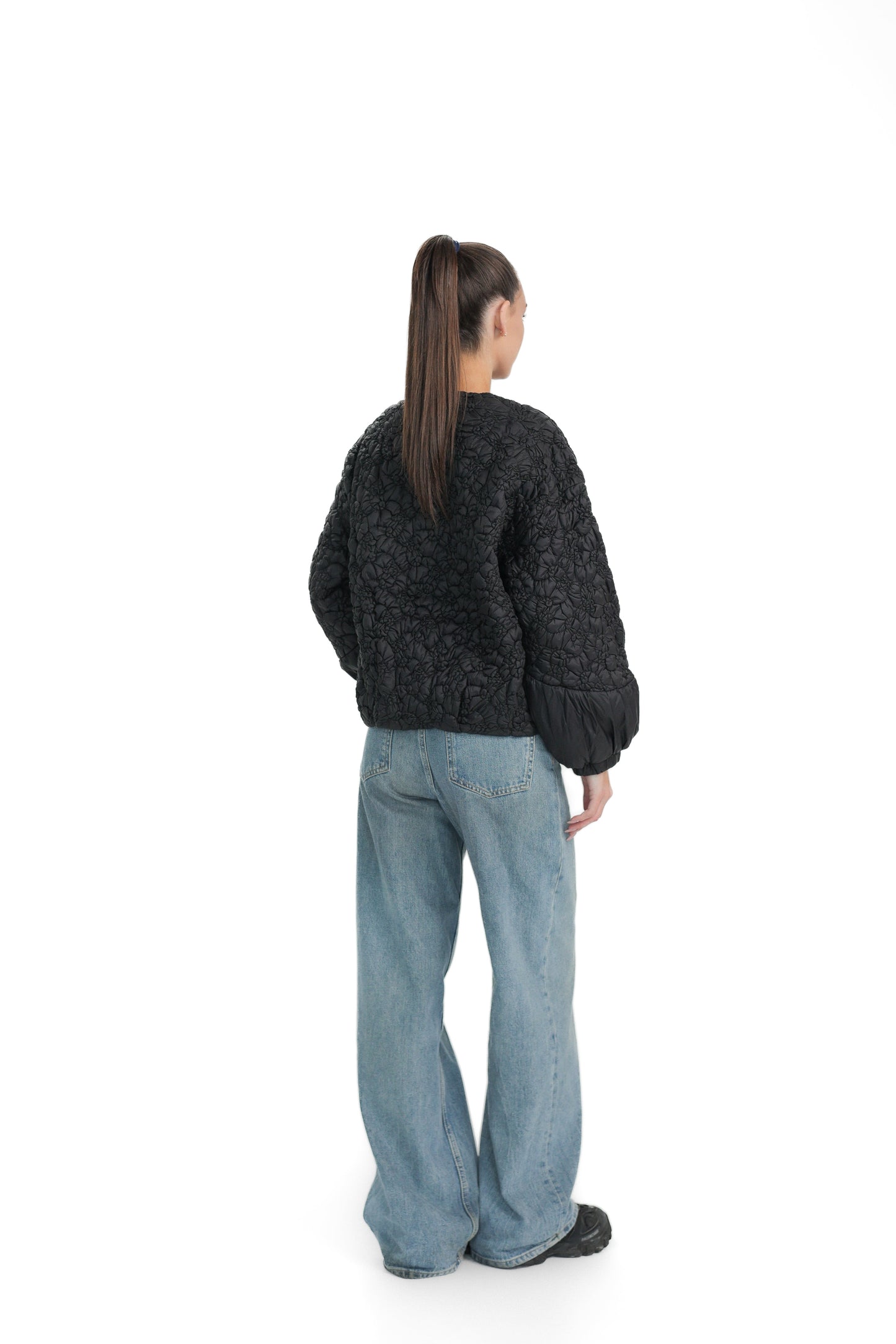 Light Quilted Demi-Season Jacket in Black