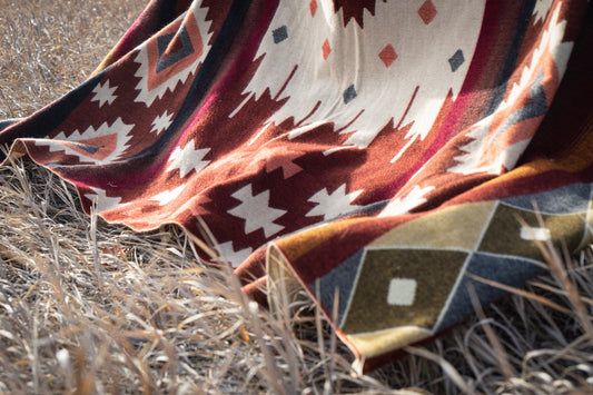 Andean Alpaca Wool Blanket - Western