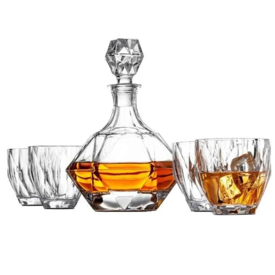 The Windsor Crystal Decanter & Whiskey Service Set