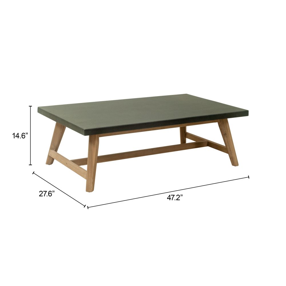 Dert Terrazzo Top Rectangular Coffee Table