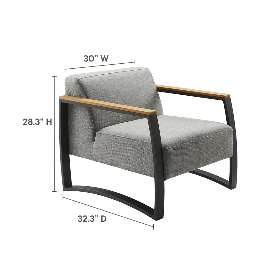 The Hartwell Outdoor Aluminum Lounge Armchair
