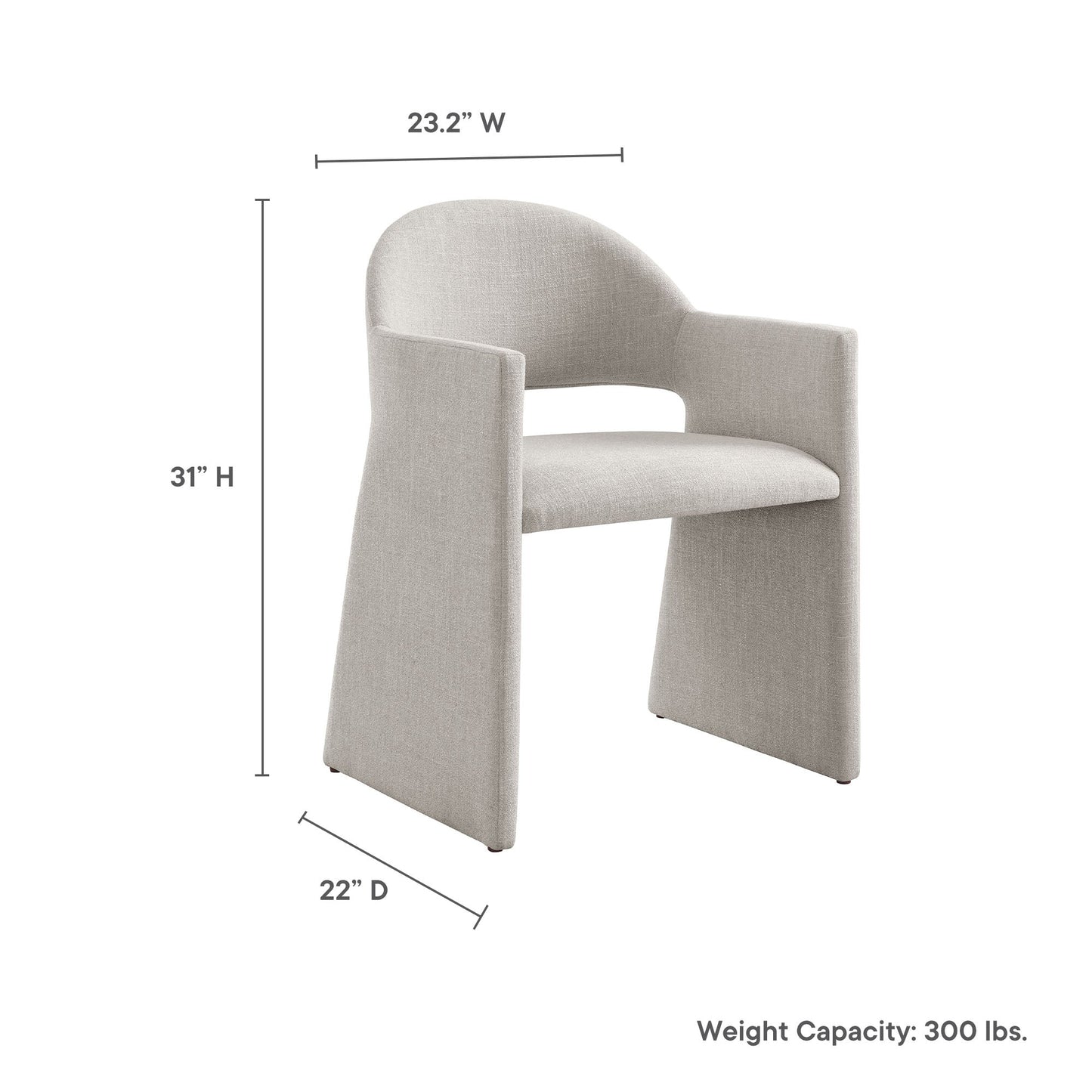 The Ashbourne Upholstered Barrel Back Dining Armchair