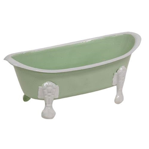 Set of 2 Vintage Mint Green Bathtub Soap Holder