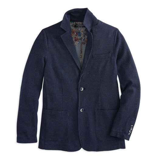 Pin Dot Knit Blazer