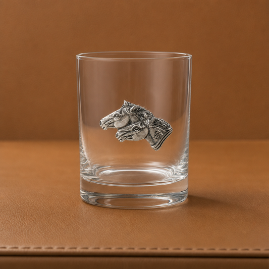 The Ashbourne Running Horse Double Old Fashioned Glass