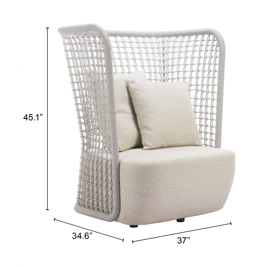 Hudu Olefin Fabric Outdoor Accent Chair