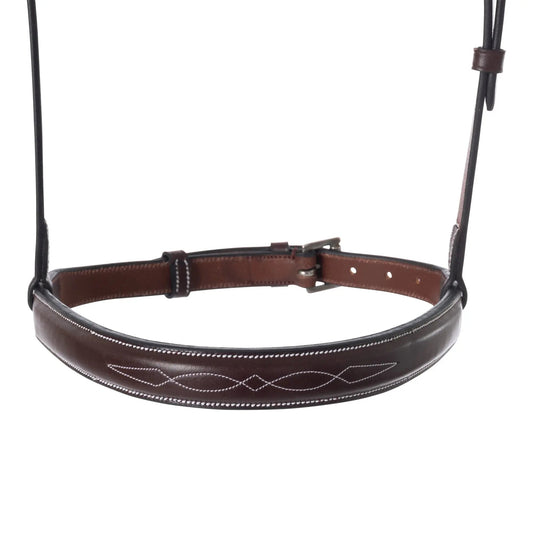 Huntley Equestrian Fancy Stitched Raised Chain Noseband