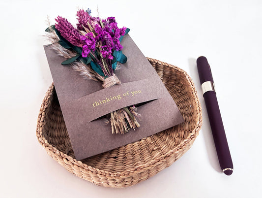 Thinking of You Mini Bouquet Card | Dried Floral Greeting