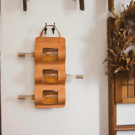 Leather Bottle Bandolier - USA Made