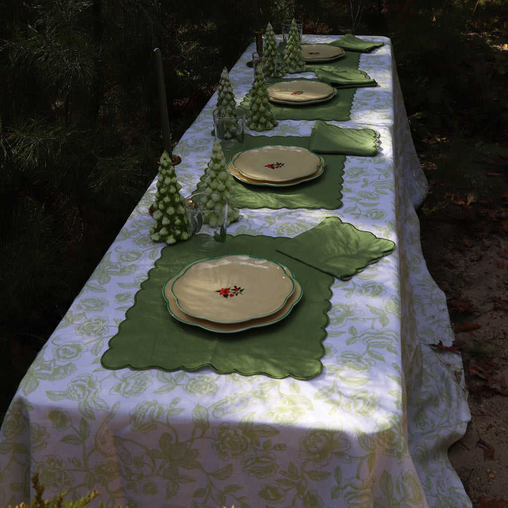 The Flora Parlour Botanical Linen Tablecloth