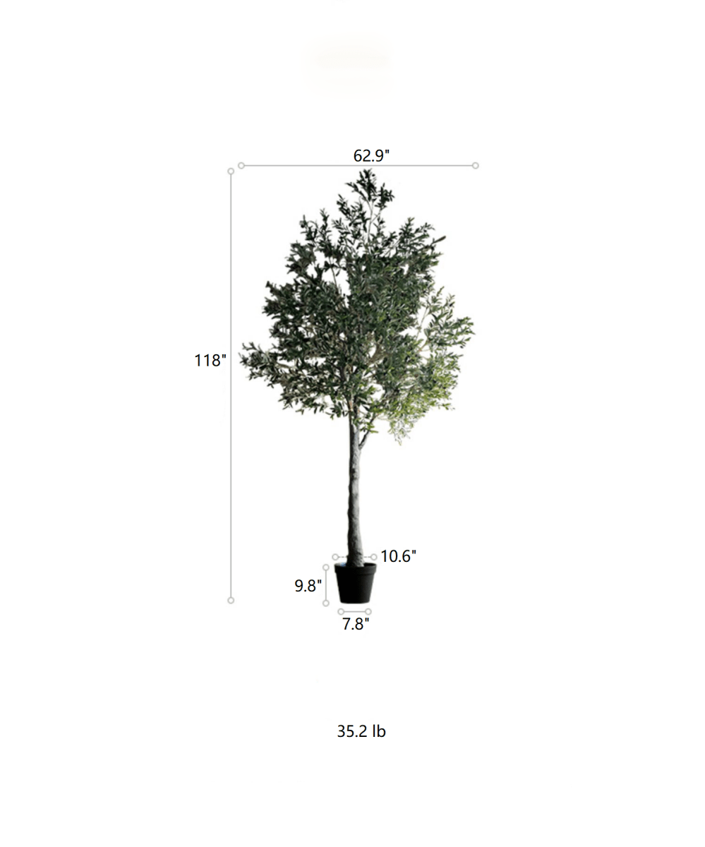 Extra Large Artificial Olive Tree 118" Tall