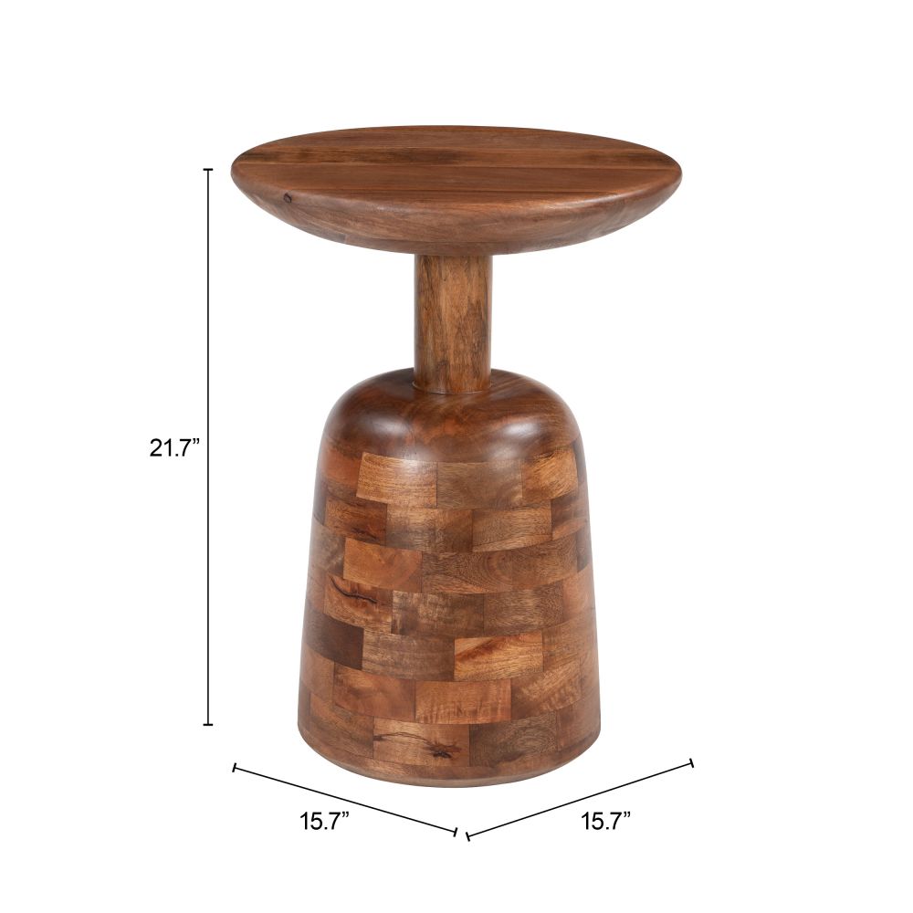 Kelk Wooden Brown Side Table