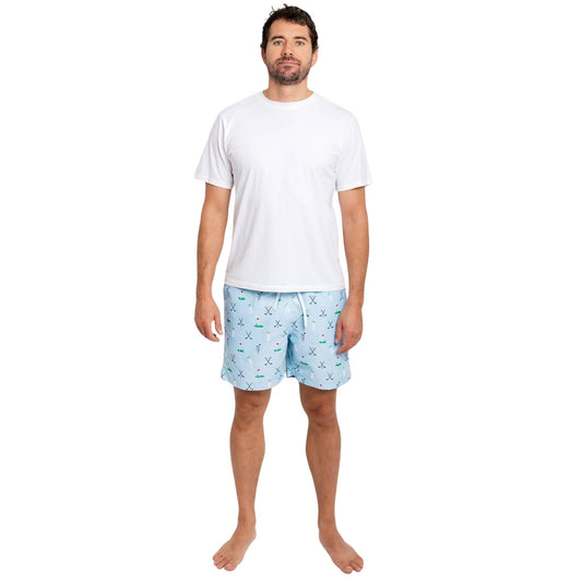 Men's Golf Blue Swim Shorts