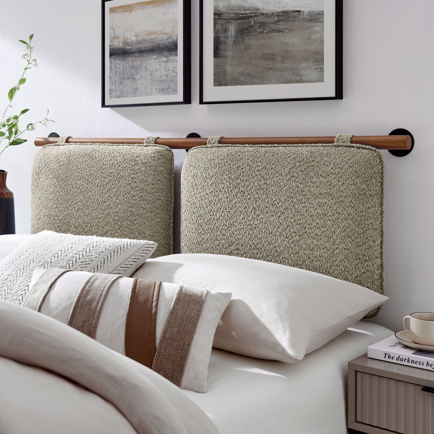 Anela Wall-Mounted Chenille Upholstered Full Headboard by Modway