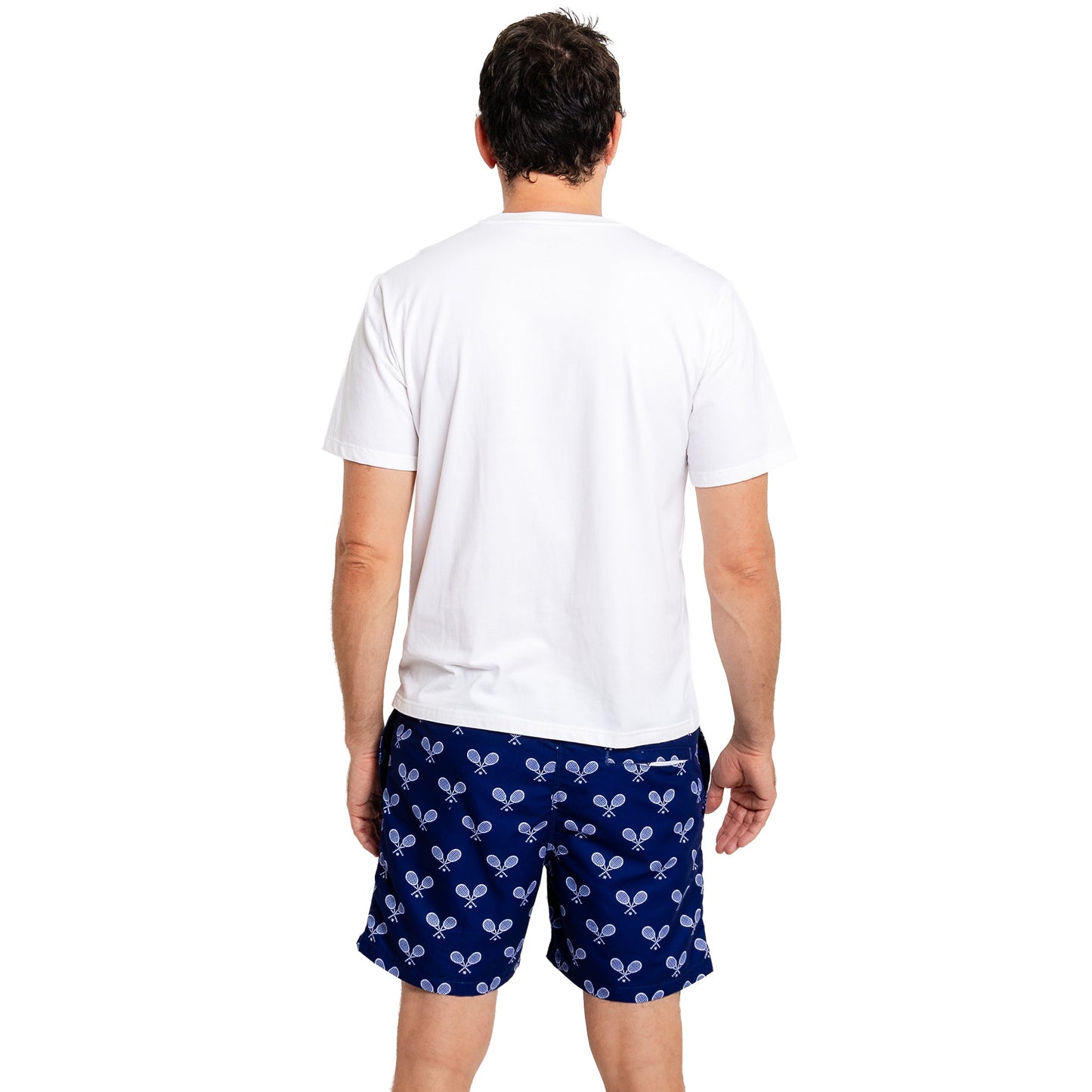 Men's Tennis Racket Navy Luxury Swim Shorts