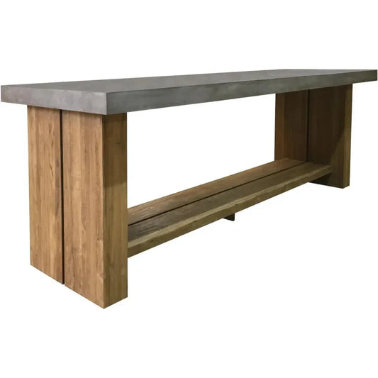 Mykonos Concrete Slate Grey Outdoor Bar Table