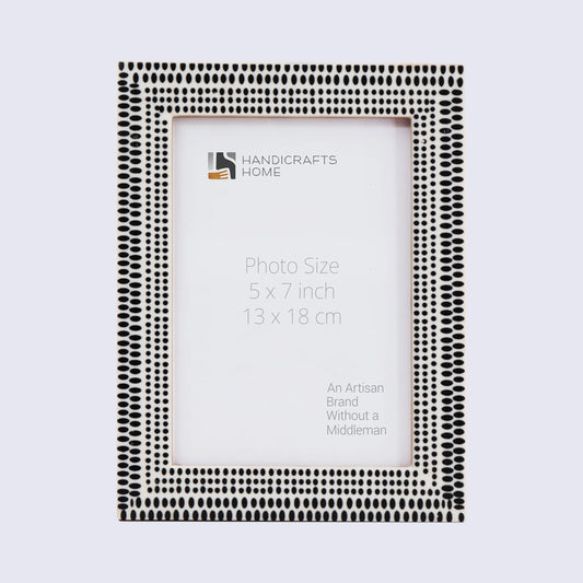 Rhythm Particle Picture Frame B&W Resin Inlay 4x6 5x7 8x10