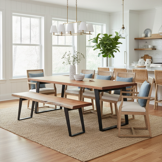 Timbergirl solid wood live edge Bench