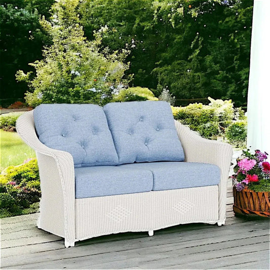 Reflections Wicker Loveseat with Sunbrella Cushions