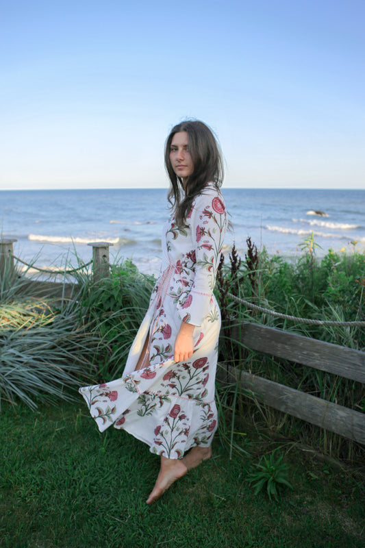 Rhode Wrap Dress in Red Vine