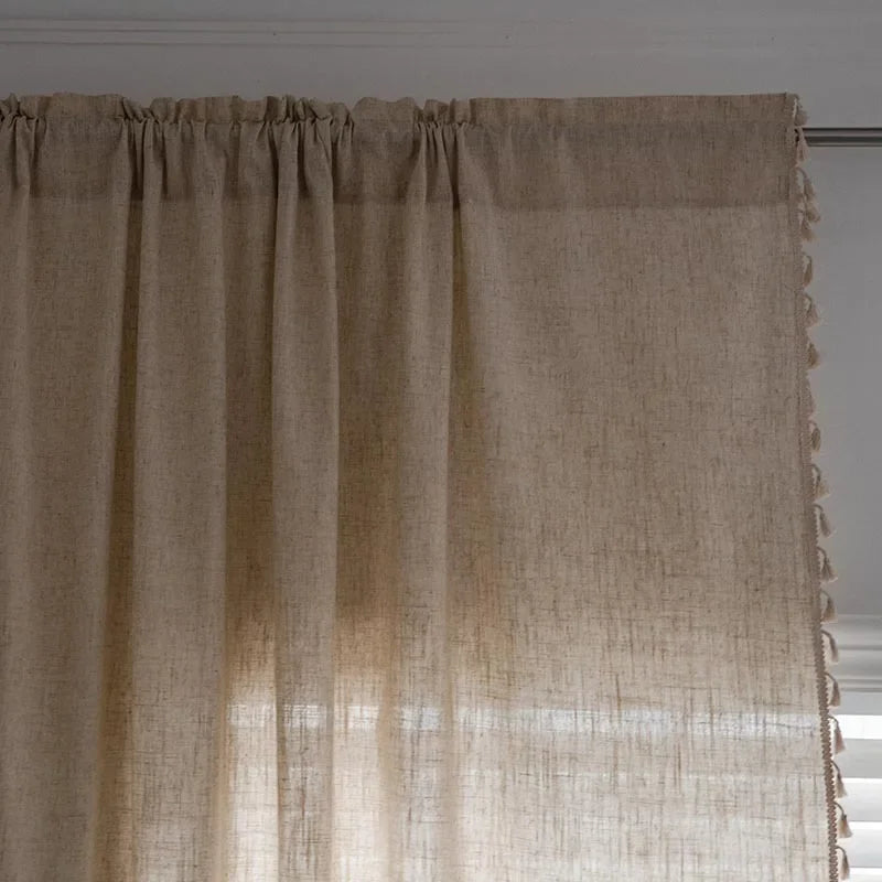 Natural Flax Linen Luxury Curtains