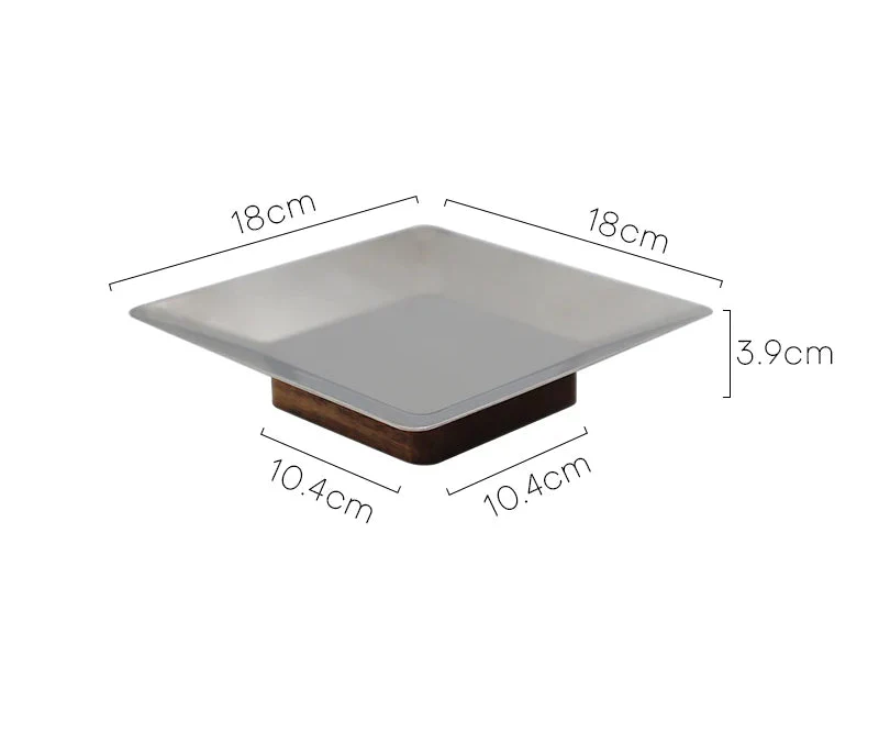 Epeius Nordic Style Metal Acacia WoodTray