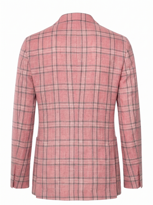 Sartorio Double-Windowpane Virgin Wool-Silk Sport Jacket