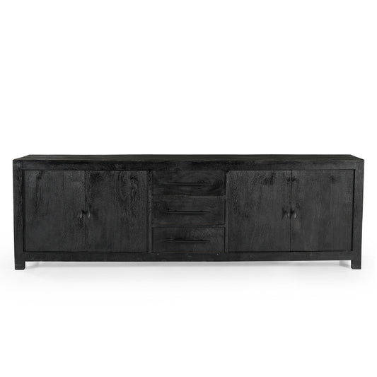 Grackle Solid Wood Media Console - Black