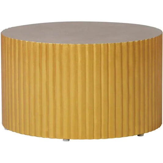 Scalloped Zanzibar Gold Outdoor Luxury Concrete Coffee Table
