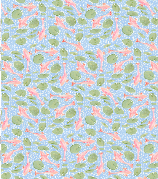 Koi for Wendie in Blue- Fabric