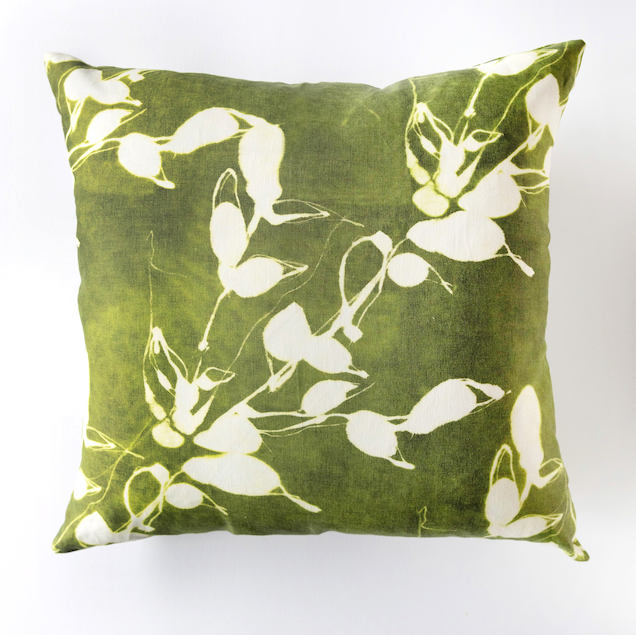 The Porto Olive Botanical Linen Pillow