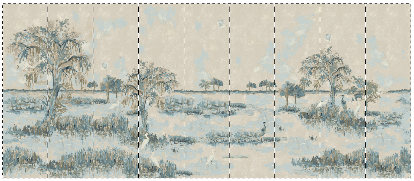 Lowcountry Mural (repeating)- Wallpaper