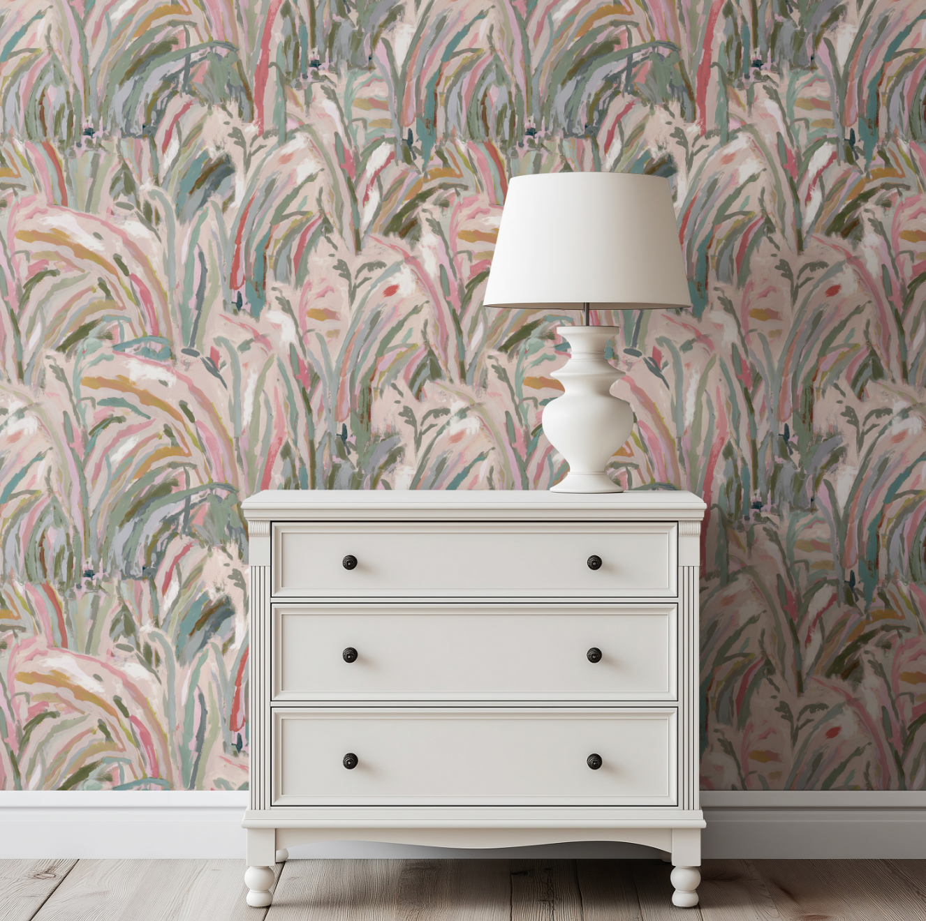 Marble Marsh in Blush Wallpaper