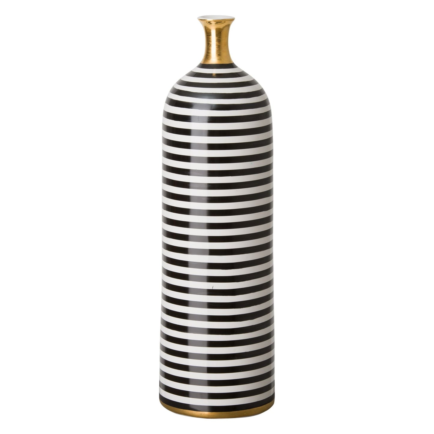 Siena White Stripe Ceramic Bottle