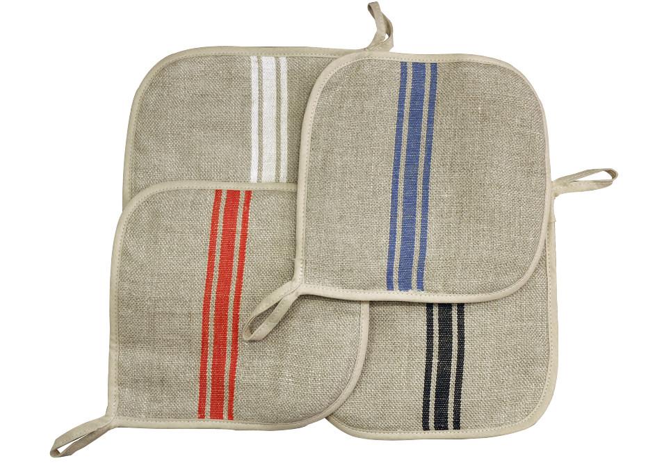 Thieffry Belgian Linen Potholder, Black