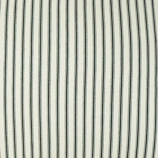 Ticking Farmhouse Stripes White Large Throw Pillow