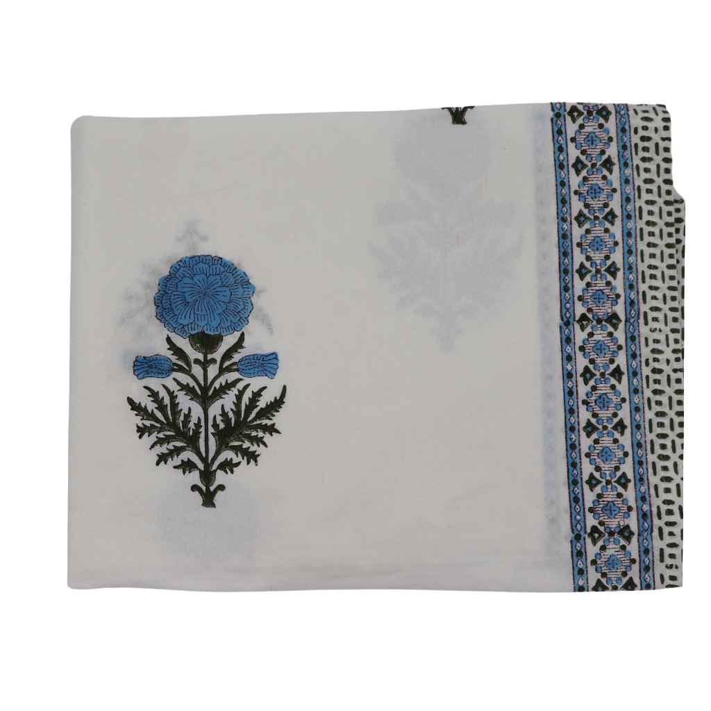 The Jardin Bleu Organic Cotton Tablecloth