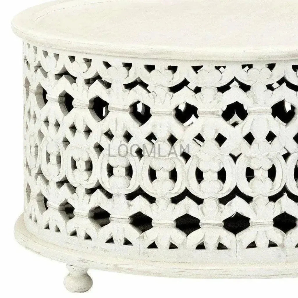 Tyrenna Drum Style Round Coffee Table
