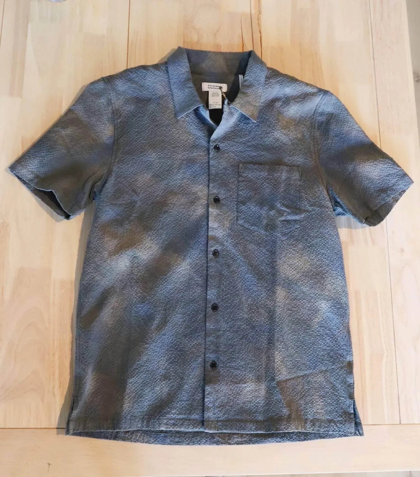 Men's Seersucker Camp Camo Shirt
