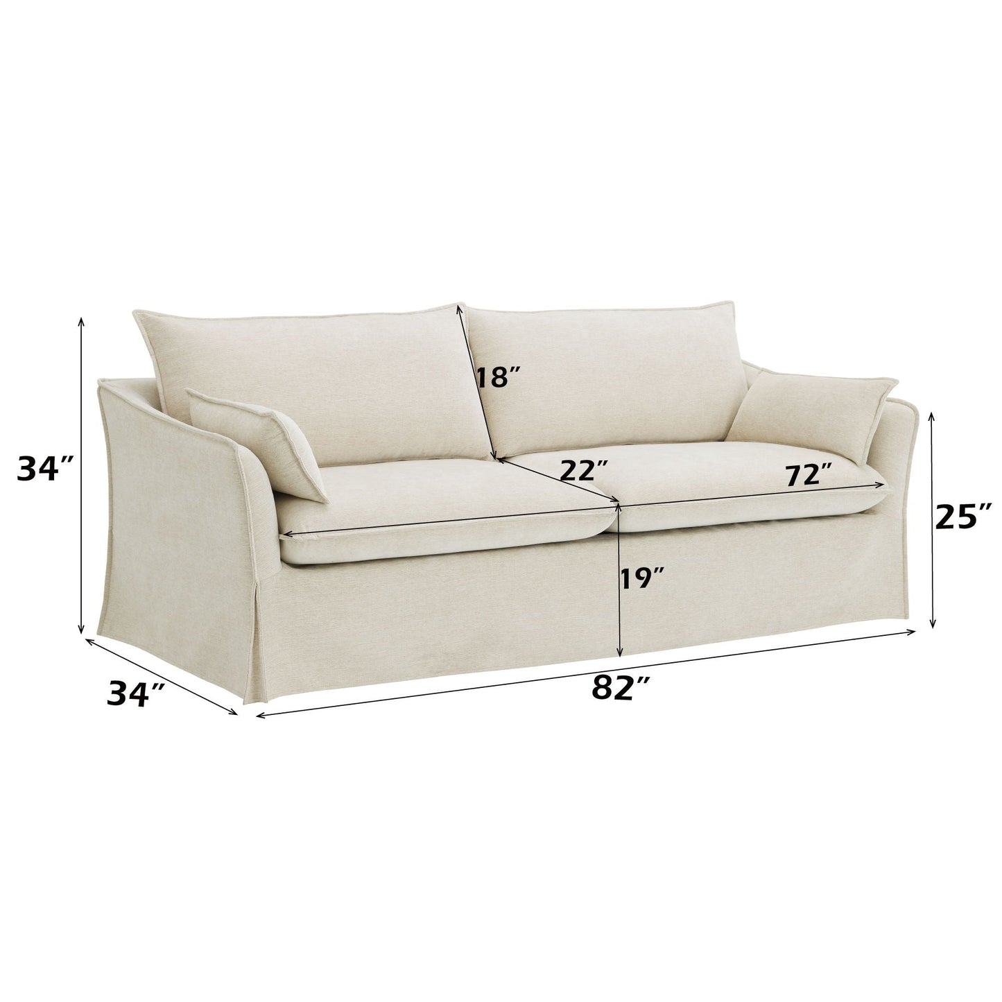 Ashbourne Slipcovered Linen Sofa
