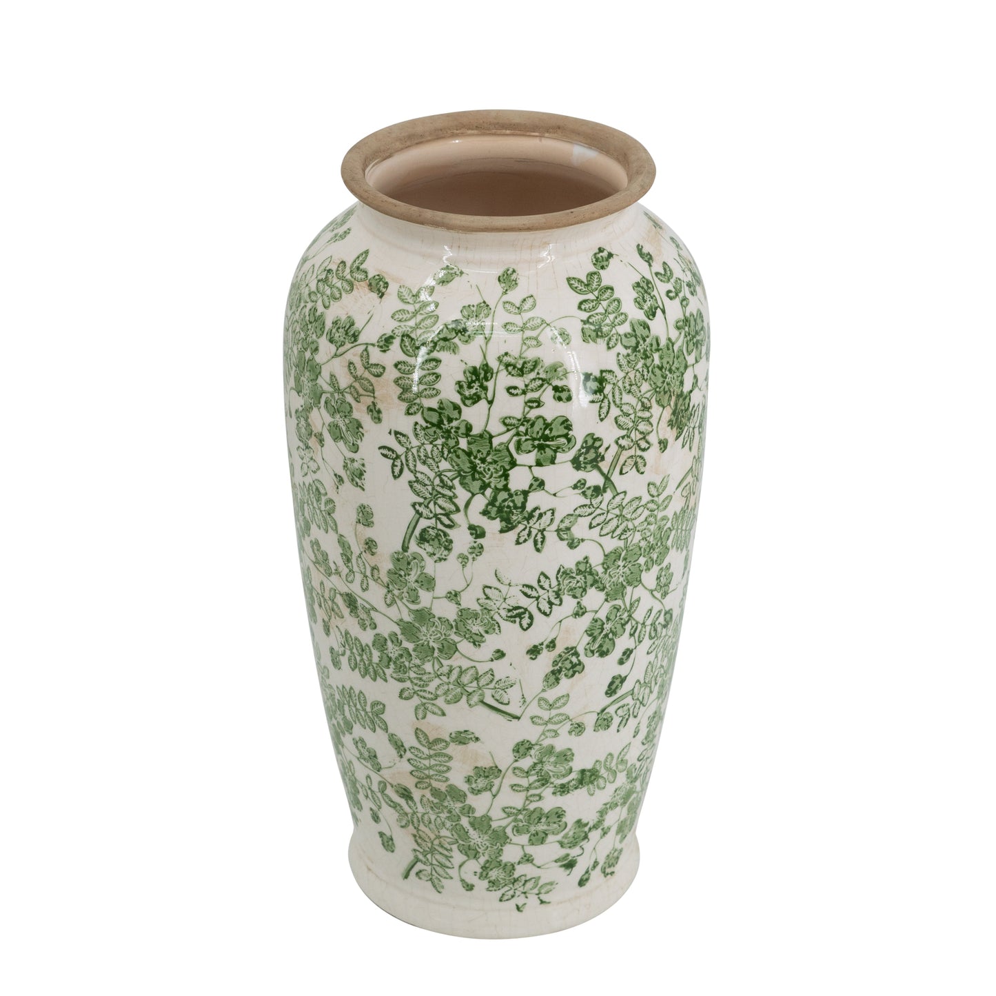 The Rose Arbor Botanical Ceramic Floor Vase