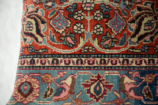 Vintage Meshed Rug Fragment Pillow