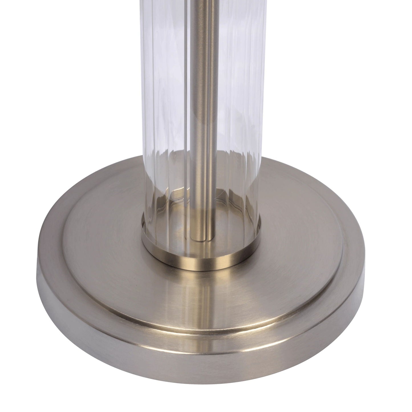 Echo - Table Lamp With On / Off Switch Clear Body Base - Clear / Silver / White