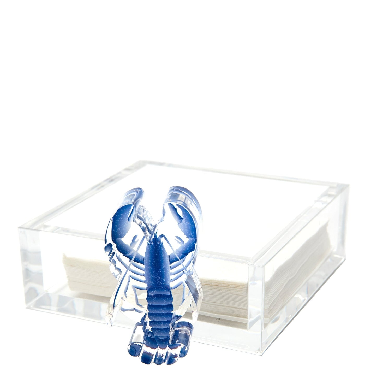 Blue Lobster Acrylic Cocktail Napkin Holder