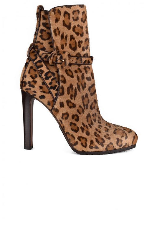 Ralph Lauren Women Recelle Cowhide Leopard Boots