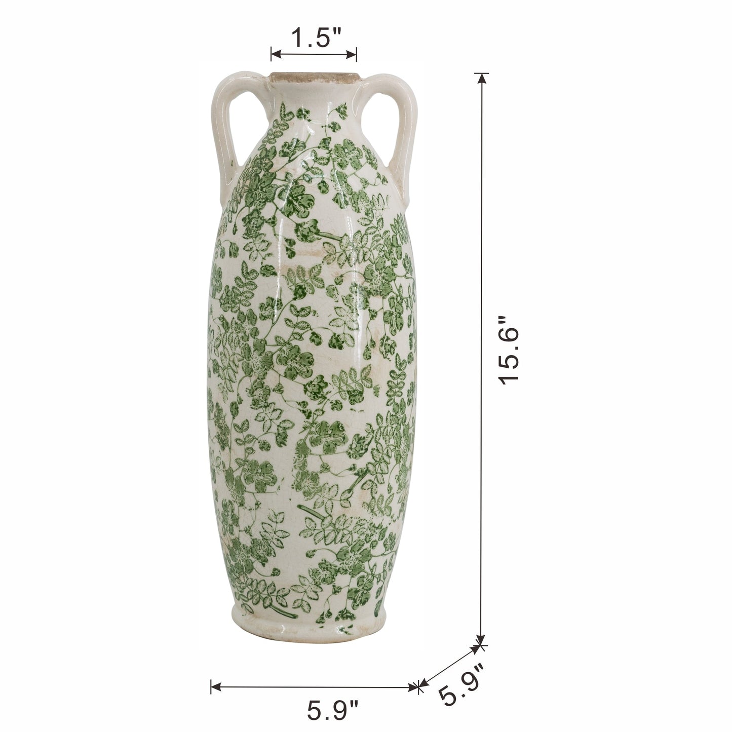 The Wren Botanical Handled Floor Vase