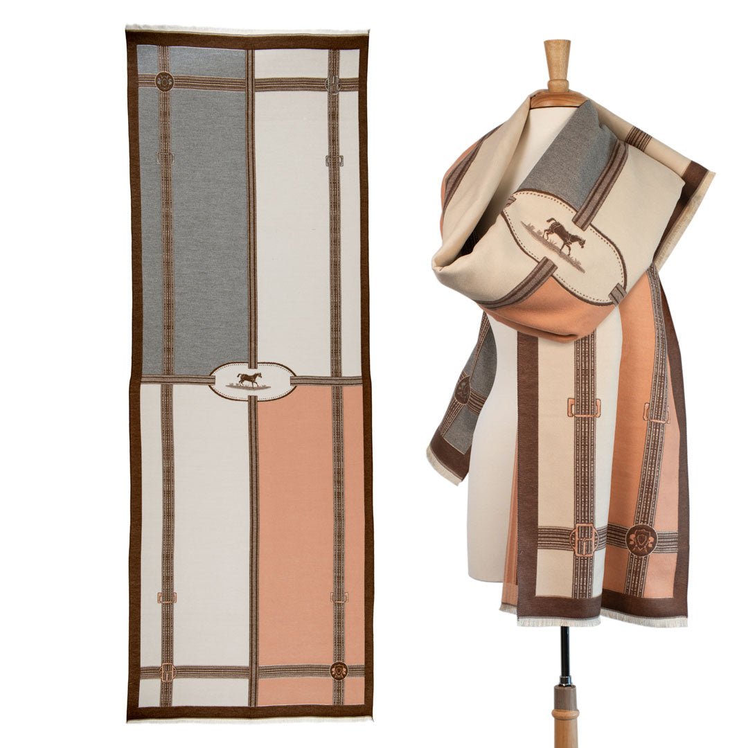 Cavelleti - Equestrian Motif Luxe Shawl