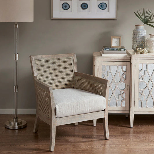 The Ashbourne Reclaimed Oak Cane Accent Chair